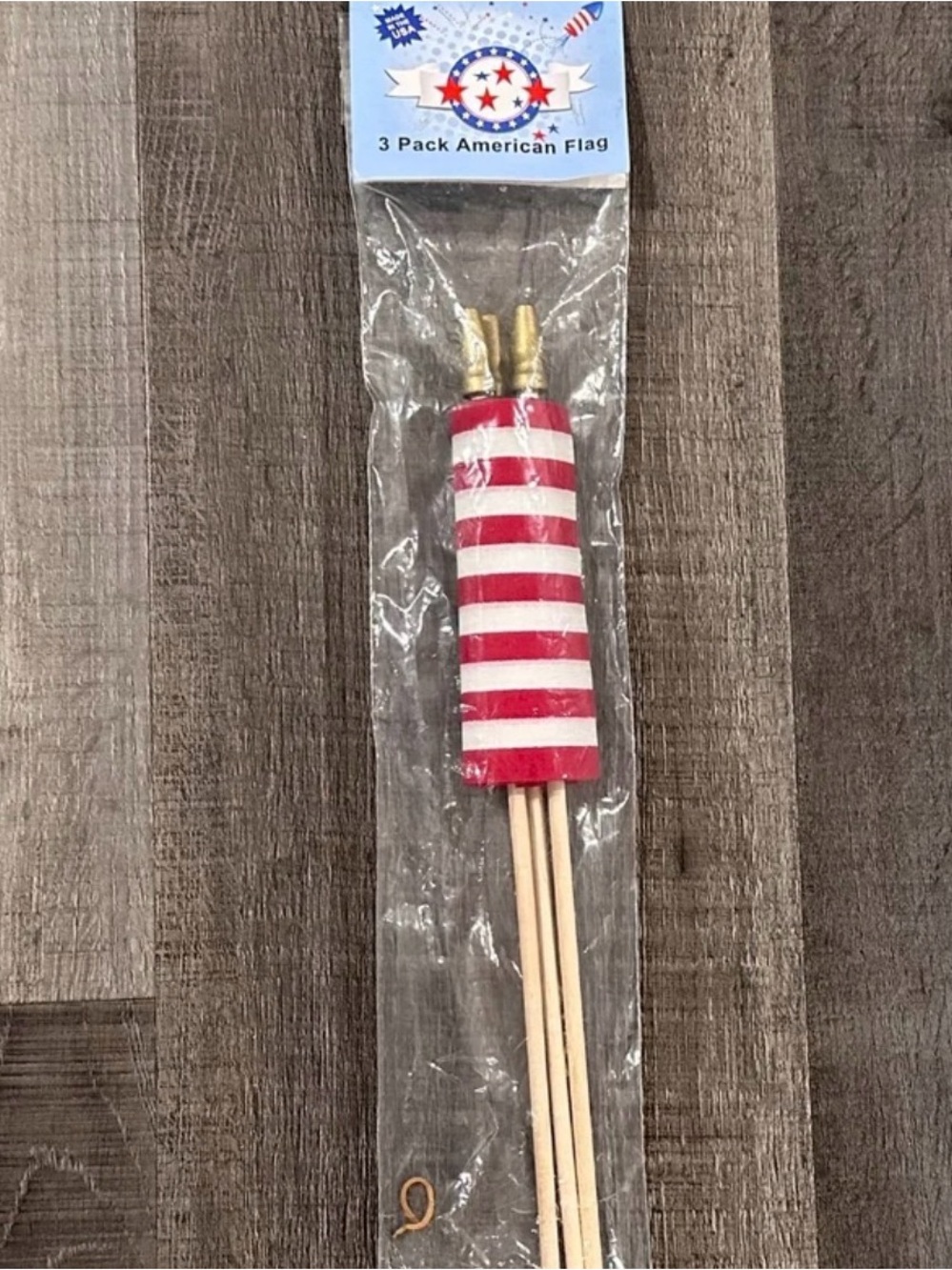 💞 New 3-Pack of 12” American Flags